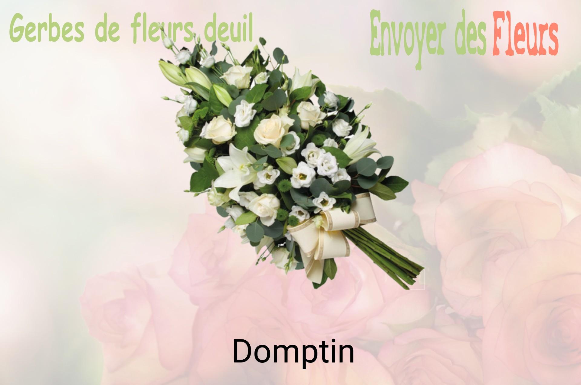 Gerbe de fleurs de deuil livrée à Domptin